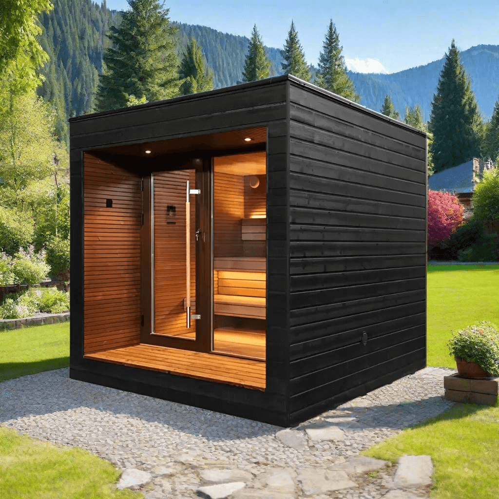 Auroom Saunas Auroom Arti 5 Person Modular Outdoor Cabin Sauna