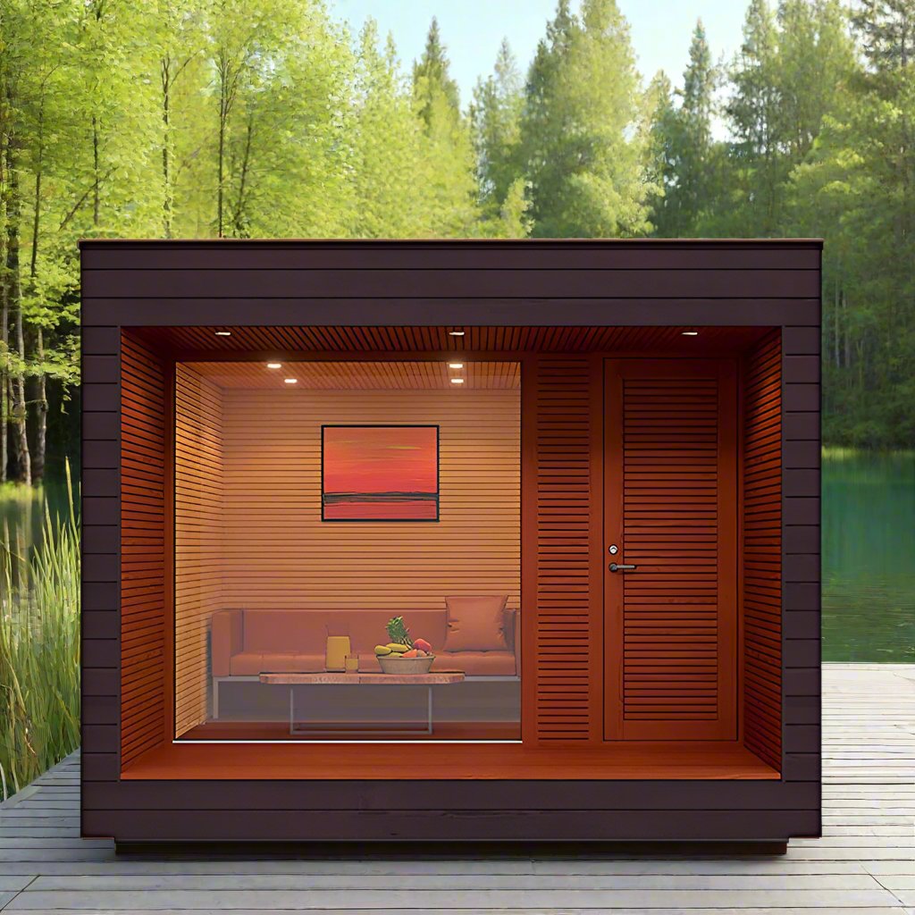 Auroom Saunas Auroom Natura 5 Person Outdoor Lounge Cabin