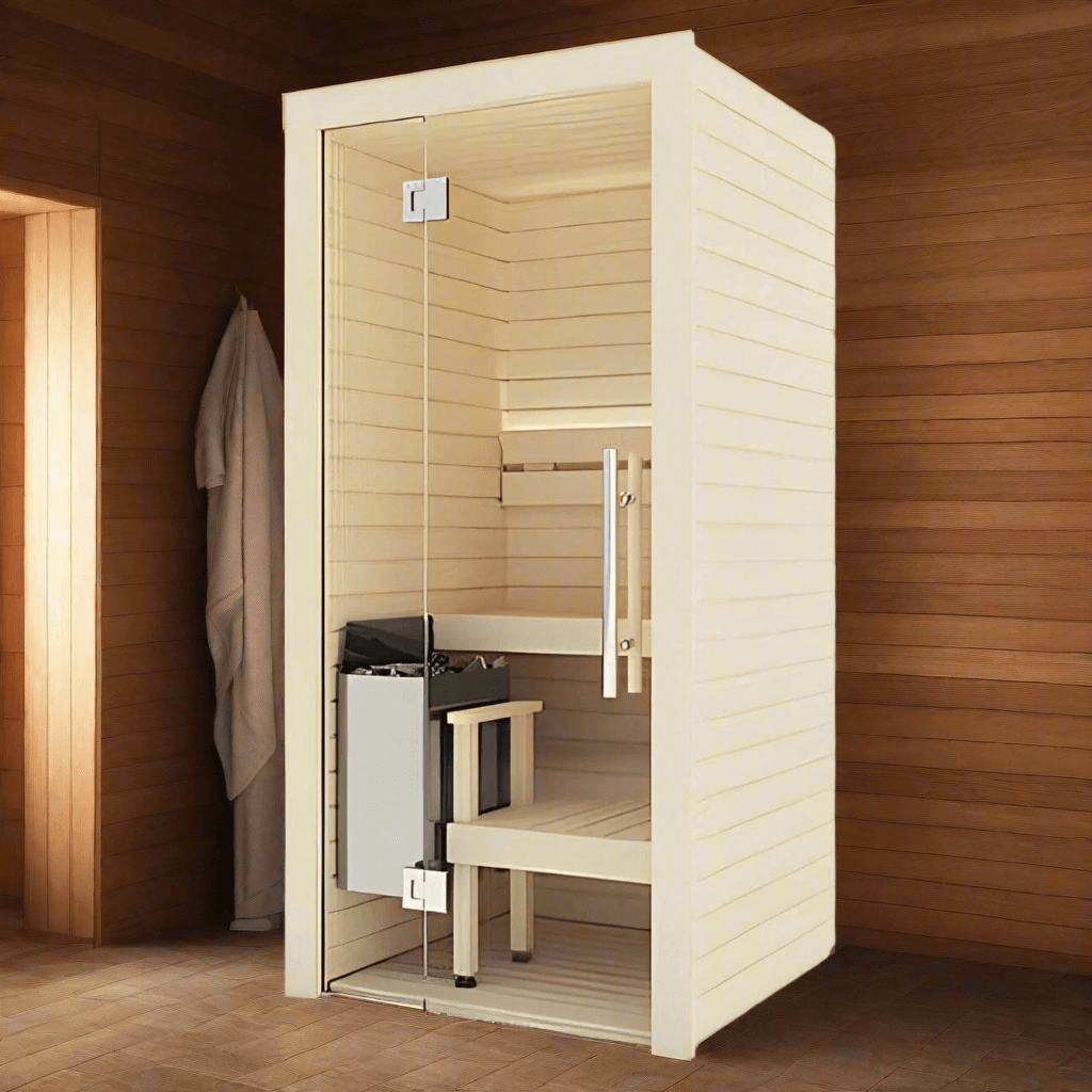 Auroom Saunas Auroom Cala Glass Mini Sauna Kit-Aspen