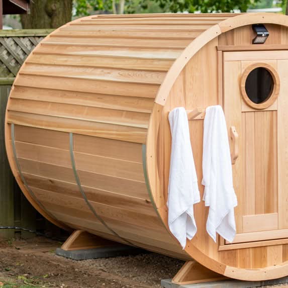 Dundalk LeisureCraft Saunas Dundalk LeisureCraft Panoramic Sauna Knotty Cedar - Wood Heated