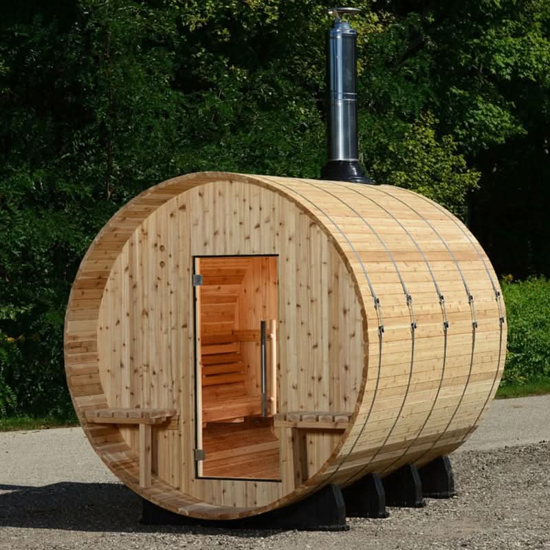 Almost Heaven Saunas Almost Heaven Grandview 4-6 person Canopy Barrel Sauna