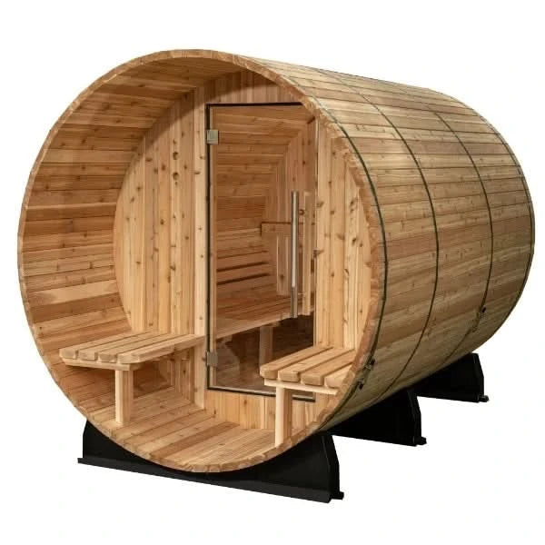Almost Heaven Saunas Almost Heaven Charleston 4 Person Canopy Barrel Sauna