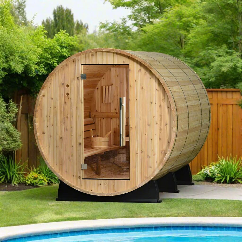 Almost Heaven Saunas Almost Heaven Princeton 6 Person Standard Barrel Sauna