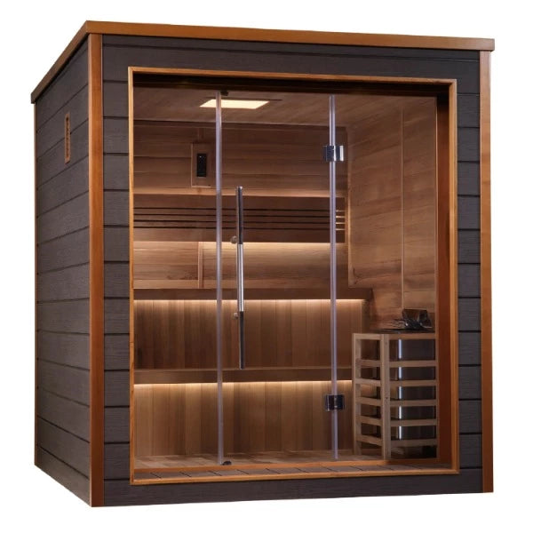 Golden Designs Saunas Golden Designs Bergen 6 Person Outdoor-Indoor Traditional Sauna (GDI-8206-01)