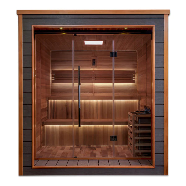 Golden Designs Saunas Golden Designs Bergen 6 Person Outdoor-Indoor Traditional Sauna (GDI-8206-01)