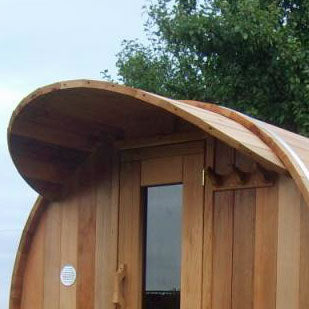Dundalk LeisureCraft Panoramic Sauna Knotty Cedar - Wood Heated
