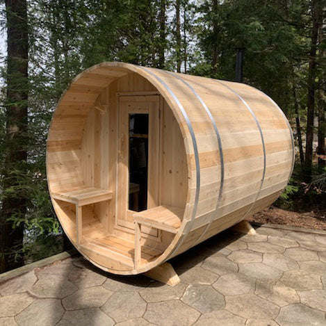 Dundalk LeisureCraft Saunas Dundalk LeisureCraft Canadian Timber Serenity 3-4 Person Barrel Sauna CTC2245W
