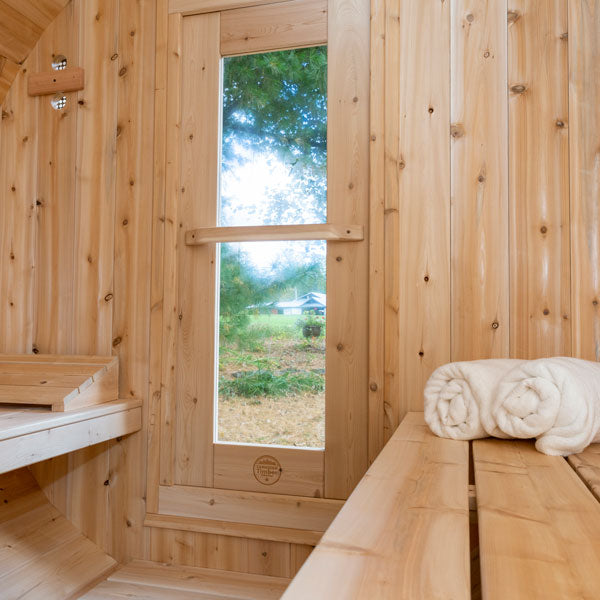 Dundalk LeisureCraft Saunas Dundalk LeisureCraft Canadian Timber Serenity 3-4 Person Barrel Sauna CTC2245W
