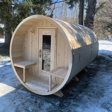 Dundalk LeisureCraft Saunas Dundalk LeisureCraft Canadian Timber Serenity 3-4 Person Barrel Sauna CTC2245W