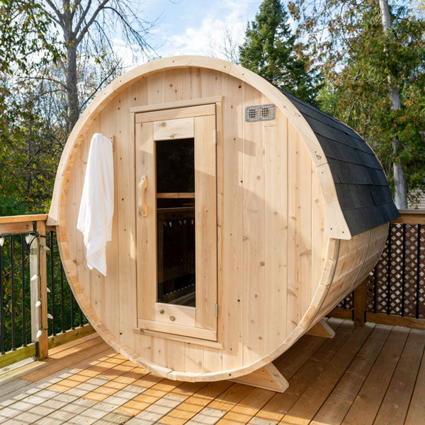 Dundalk LeisureCraft Saunas Dundalk LeisureCraft Canadian Timber Harmony 3-4 Person Barrel Sauna