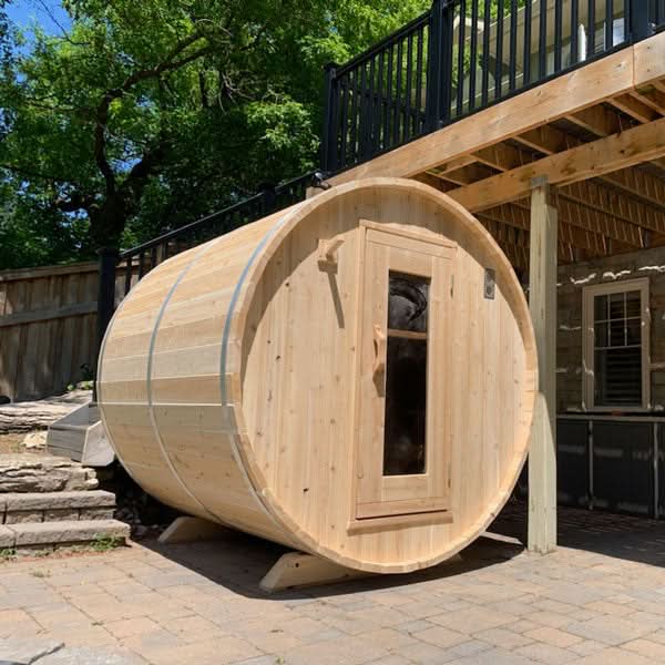 Dundalk LeisureCraft Saunas Dundalk LeisureCraft Canadian Timber Harmony 3-4 Person Barrel Sauna