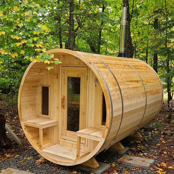 Dundalk LeisureCraft Saunas Dundalk LeisureCraft Canadian Timber Tranquility 4-5 Person Barrel Sauna CTC2345