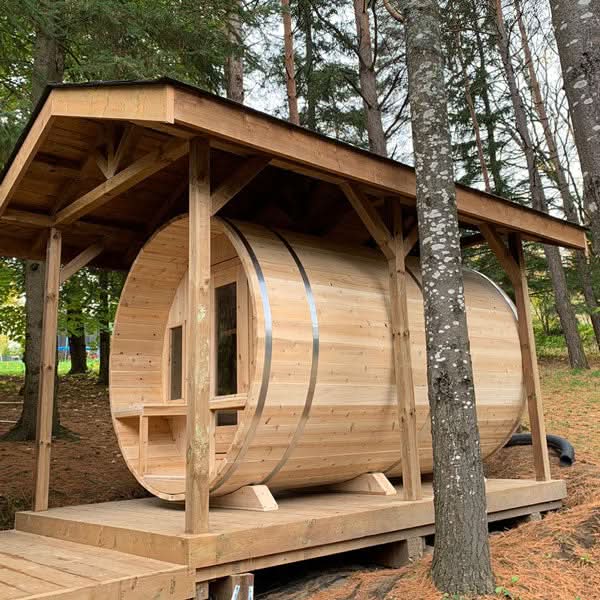 Dundalk LeisureCraft Saunas Dundalk LeisureCraft Canadian Timber Tranquility 4-5 Person Barrel Sauna CTC2345