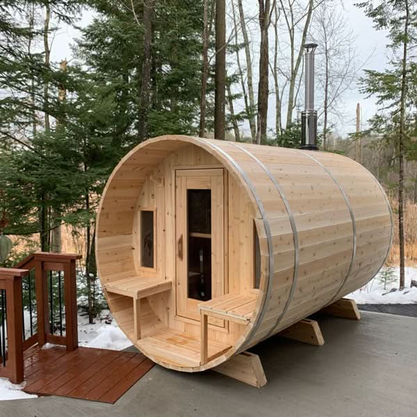 Dundalk LeisureCraft Saunas Dundalk LeisureCraft Canadian Timber Tranquility 4-5 Person Barrel Sauna CTC2345
