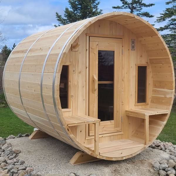 Dundalk LeisureCraft Saunas Dundalk LeisureCraft Canadian Timber Tranquility 4-5 Person Barrel Sauna CTC2345