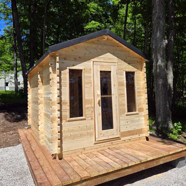 Dundalk LeisureCraft Saunas Dundalk LeisureCraft Canadian Timber Georgian 5-6 Person Cabin Sauna with Changeroom