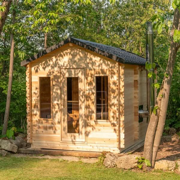 Dundalk LeisureCraft Saunas Dundalk LeisureCraft Canadian Timber Georgian 5-6 Person Cabin Sauna with Changeroom