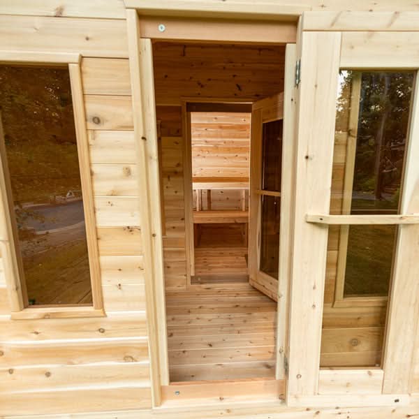 Dundalk LeisureCraft Saunas Dundalk LeisureCraft Canadian Timber Georgian 5-6 Person Cabin Sauna with Changeroom