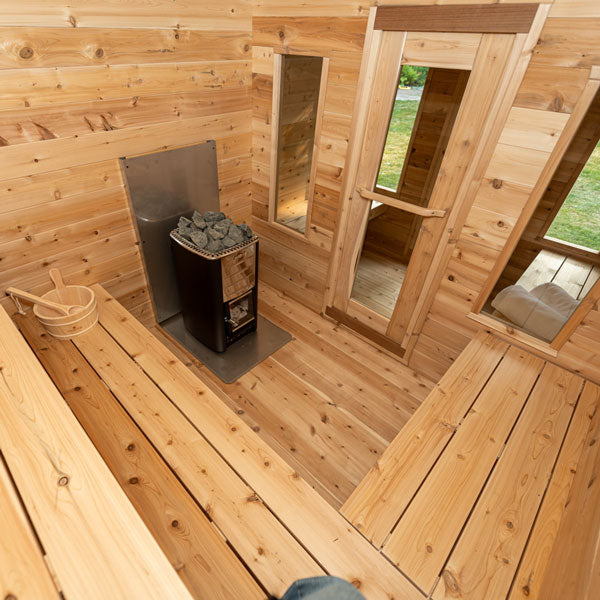 Dundalk LeisureCraft Saunas Dundalk LeisureCraft Canadian Timber Georgian 5-6 Person Cabin Sauna with Changeroom