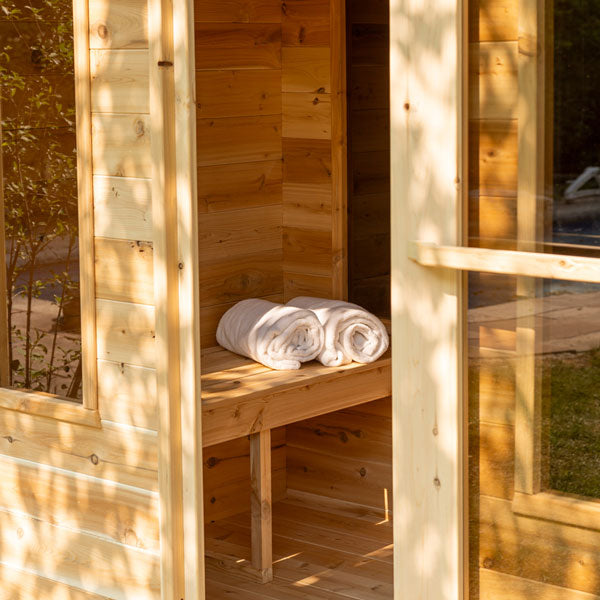 Dundalk LeisureCraft Saunas Dundalk LeisureCraft Canadian Timber Georgian 5-6 Person Cabin Sauna with Changeroom