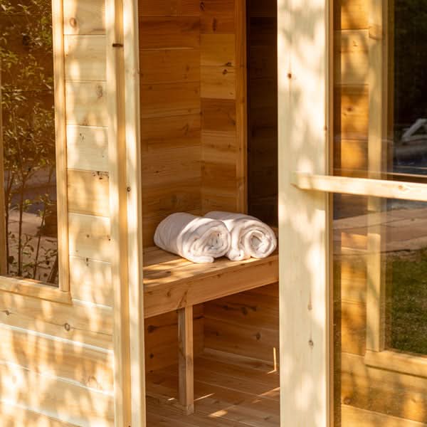 Dundalk LeisureCraft Saunas Dundalk LeisureCraft Canadian Timber Georgian 5-6 Person Cabin Sauna with Changeroom