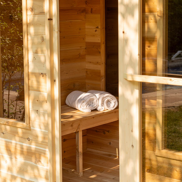 Dundalk LeisureCraft Canadian Timber Georgian Cabin Sauna with Changeroom