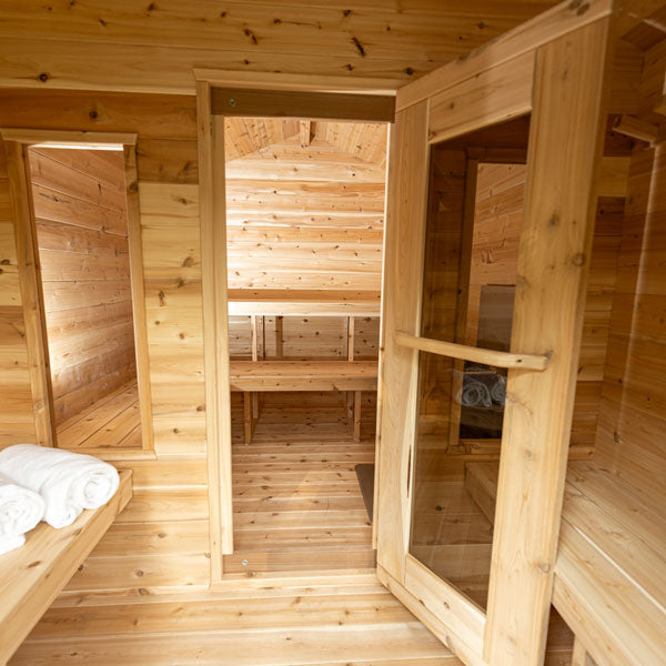 Dundalk LeisureCraft Saunas Dundalk LeisureCraft Canadian Timber Georgian 5-6 Person Cabin Sauna with Changeroom