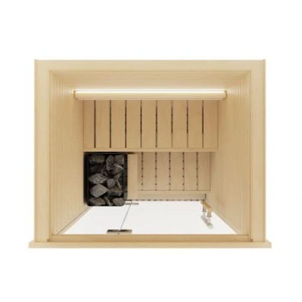 Auroom Saunas Auroom Cala Glass Mini Sauna Kit-Aspen