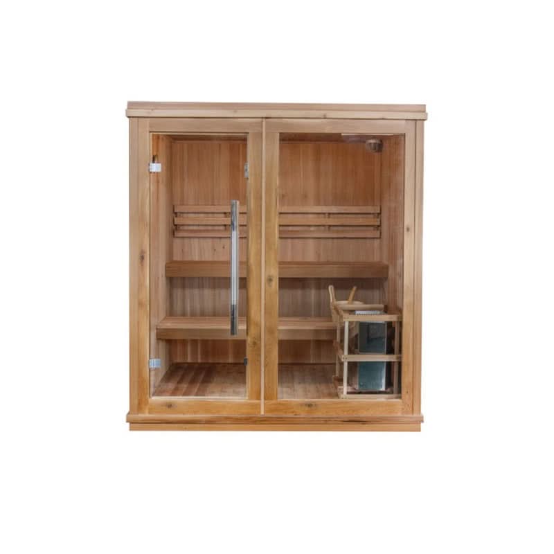 Sunray Saunas Sunray Charleston 4-Person Indoor Traditional Sauna Double Bench
