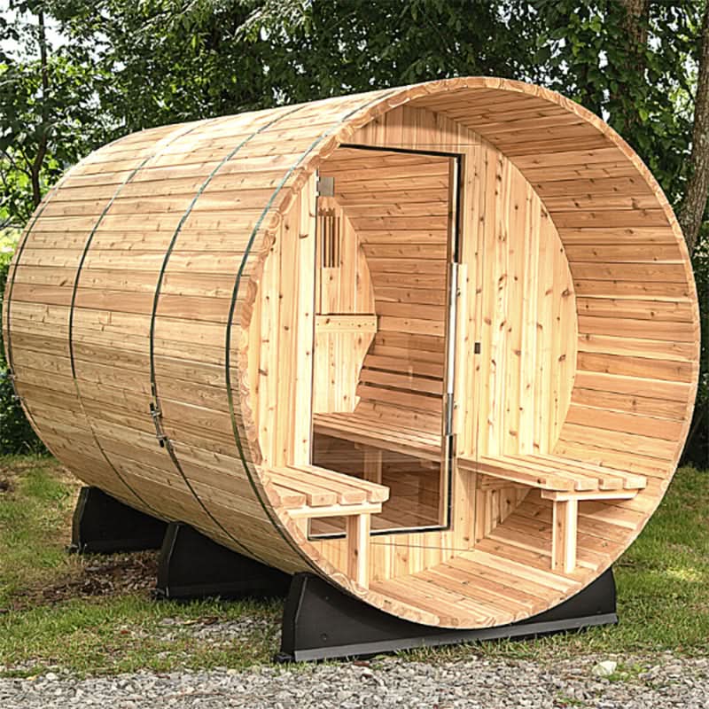 Almost Heaven Saunas Almost Heaven Charleston 4 Person Canopy Barrel Sauna