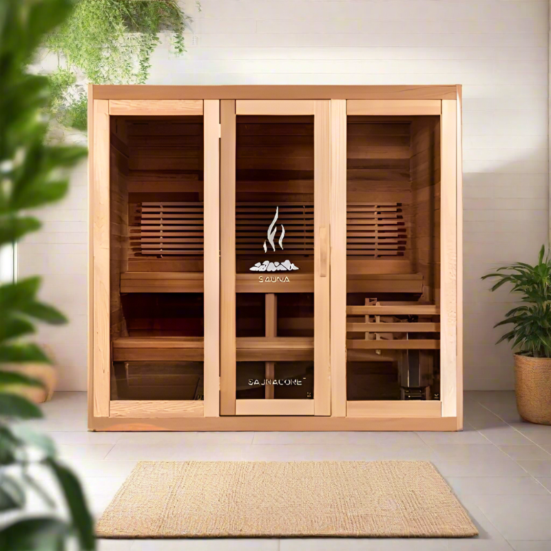 Saunacore Saunas Saunacore Traditional Modular Series C6X9 with Kw 7.5 SE Heater