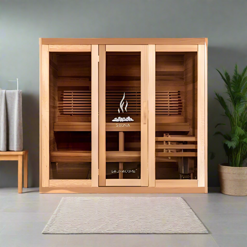 Saunacore Traditional Modular Series C6X8 with Kw 7.5 SE Heater - My Sauna World