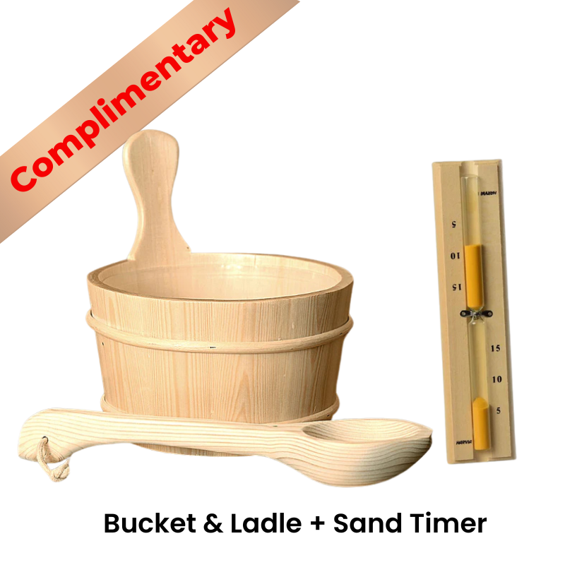 Golden Designs Copenhagen Edition 3 Person Traditional Sauna - Canadian Red Cedar