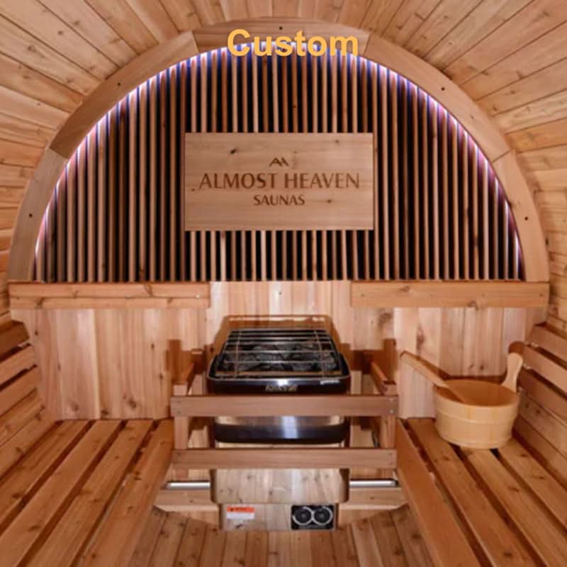 Almost Heaven Saunas Almost Heaven Huntington Canopy Barrel 6 Person Sauna