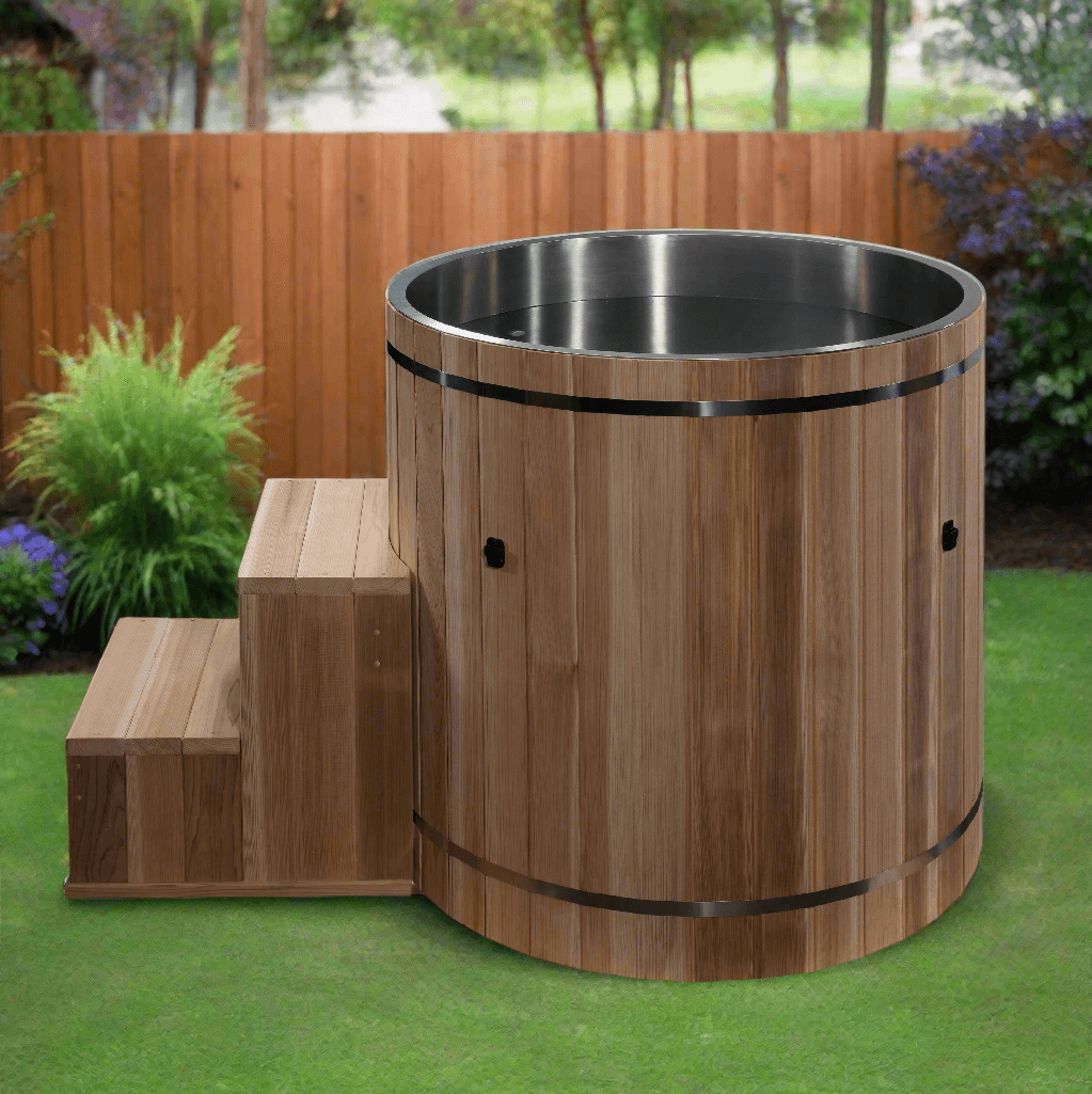 Golden Designs Cold Plunge Tubs Dynamic Cold Therapy Barrel 304 Stainless Steel Cold Plunge Tub