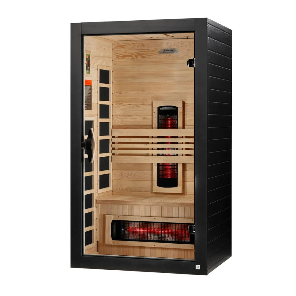 Golden Designs Saunas Golden Designs 2026 Model Dynamic "Santorini" 1-2 Person Full Spectrum Near Zero EMF FAR IR Sauna (DYN-6009-03 FS)