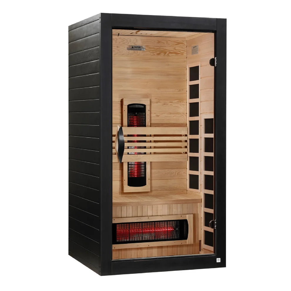 Golden Designs Saunas Golden Designs 2026 Model Dynamic "Santorini" 1-2 Person Full Spectrum Near Zero EMF FAR IR Sauna (DYN-6009-03 FS)