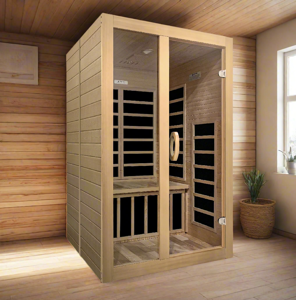 Golden Designs Saunas Golden Designs Dynamic Santiago 2 Person Low EMF FAR IR Sauna (DYN-6209-01)