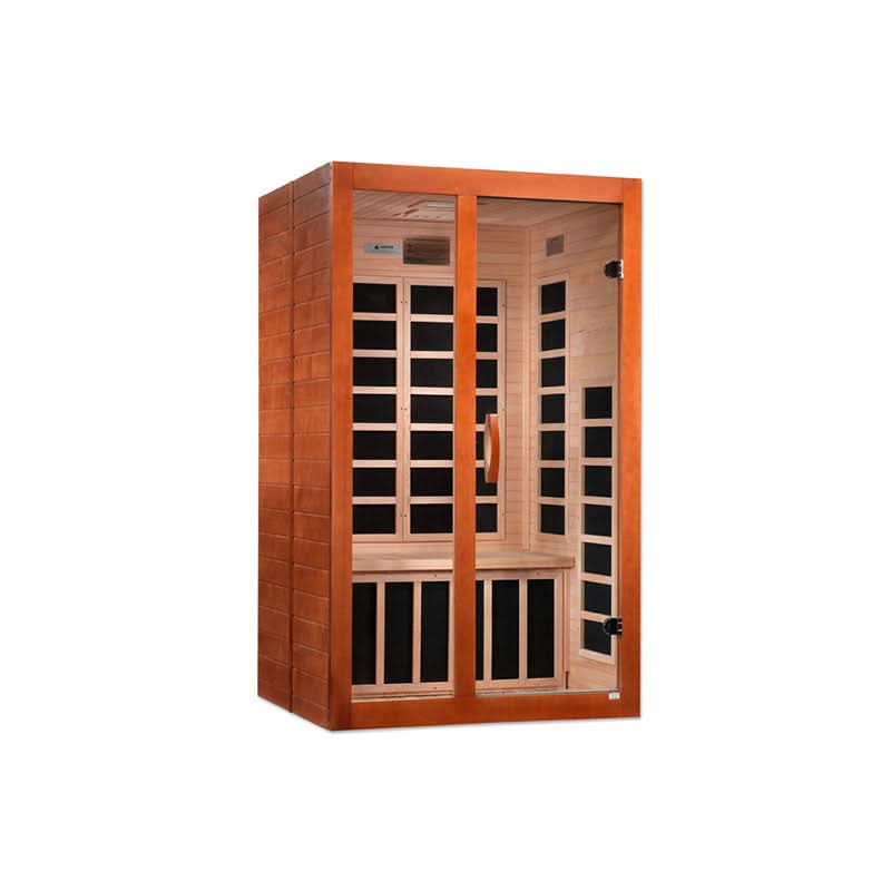 Golden Designs Saunas Golden Designs Dynamic Santiago 2 Person Ultra Low EMF FAR IR Sauna (DYN-6209-02 Elite)