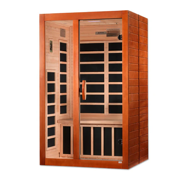 Golden Designs Saunas Golden Designs Dynamic Santiago 2 Person Ultra Low EMF FAR IR Sauna (DYN-6209-02 Elite)