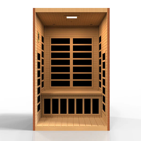 Golden Designs Saunas Golden Designs Dynamic Santiago 2 Person Ultra Low EMF FAR IR Sauna (DYN-6209-02 Elite)