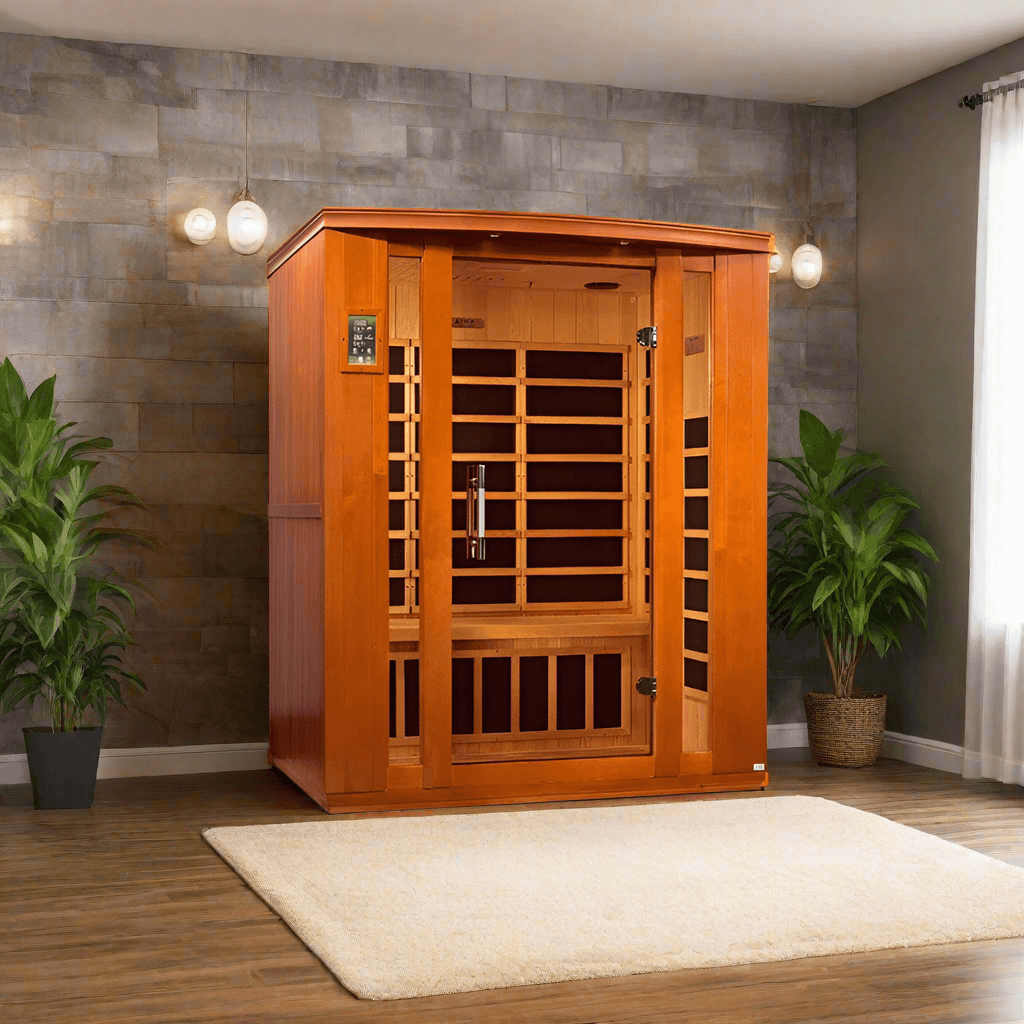 Golden Designs Saunas Golden Designs Dynamic Bellagio 3 Person Low EMF Far IR Sauna (DYN-6306-02)