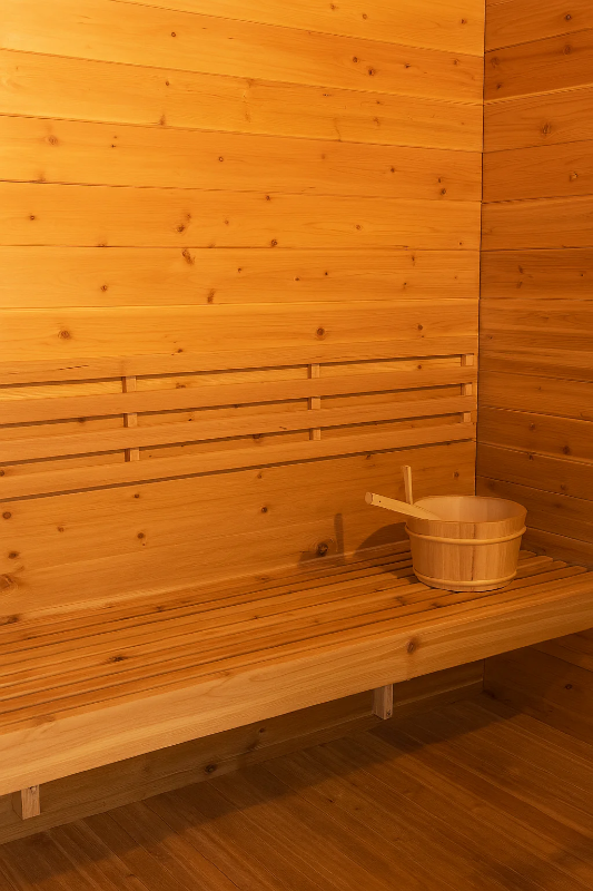 Sunray Saunas Sunray Denali 4-Person Contemporary Outdoor Sauna with Harvia Heater