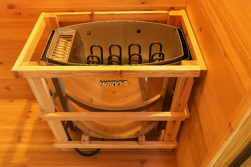 Sunray Saunas Sunray Denali 4-Person Contemporary Outdoor Sauna with Harvia Heater