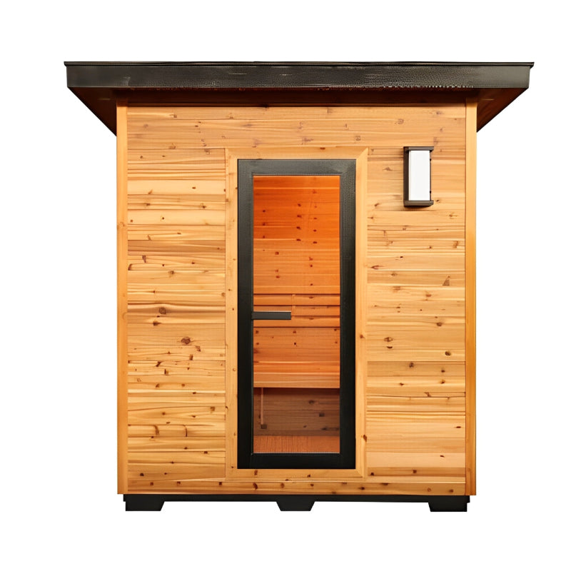 Sunray Saunas Sunray Denali 4-Person Contemporary Outdoor Sauna with Harvia Heater