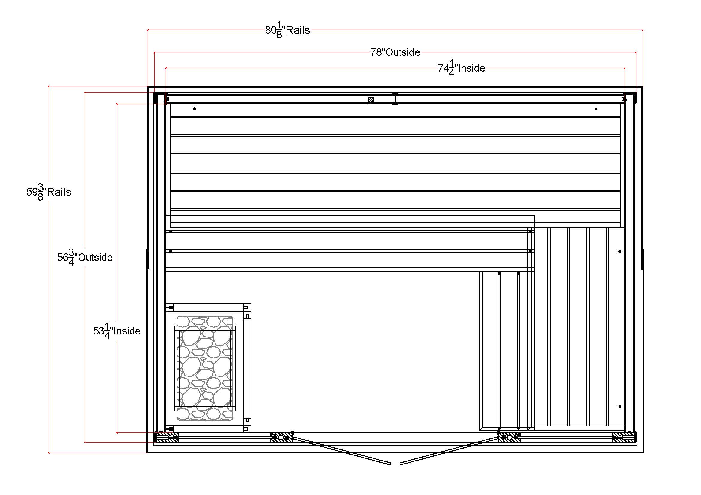 Golden Designs Saunas Golden Designs "Vorarlberg" 5 Person Traditional Flat Roof Outdoor Sauna (GDI-8005-01)