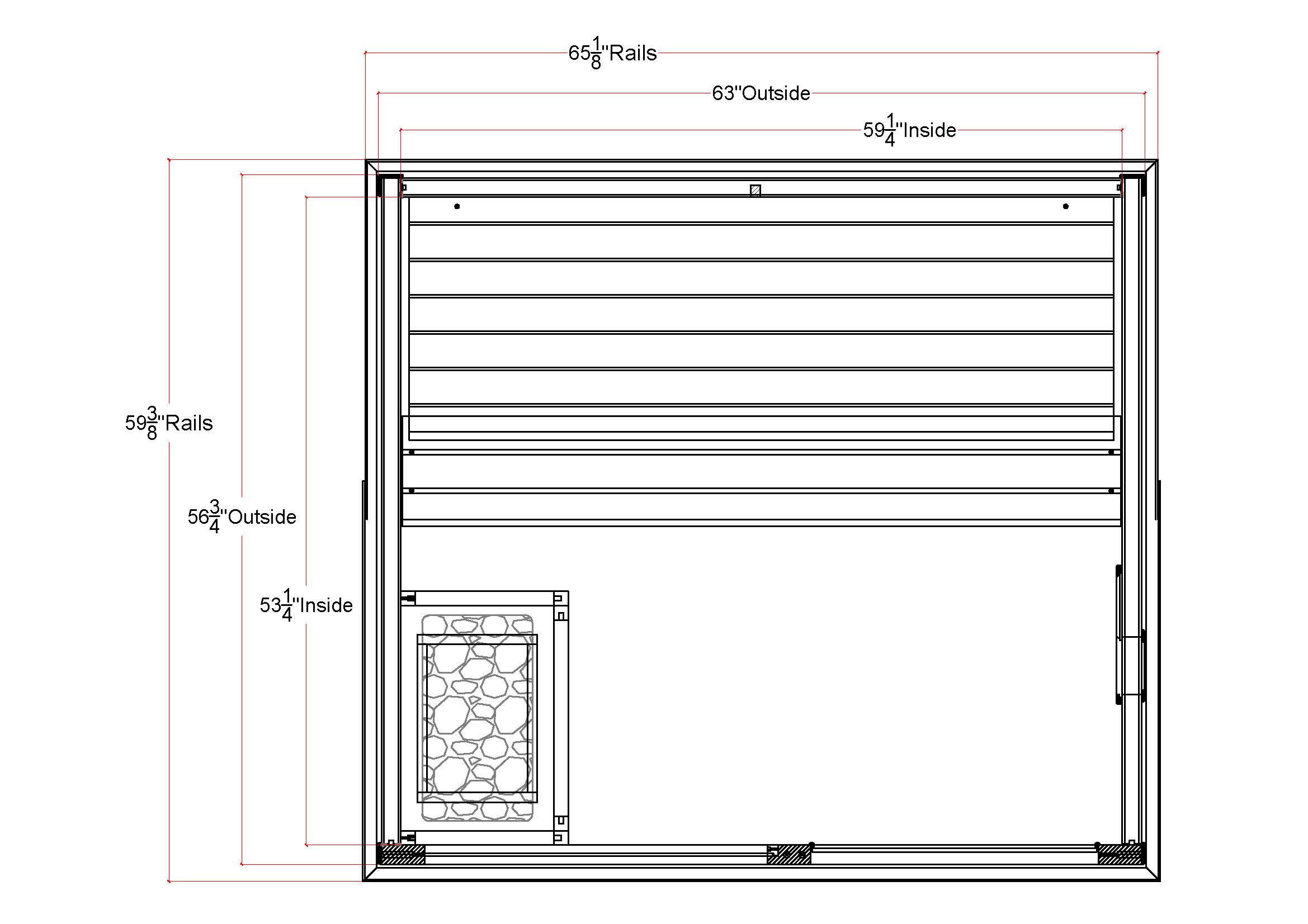 Golden Designs Saunas Golden Designs "Arlberg" 3 Person Traditional Outdoor Steam Sauna - Flat Roof (GDI-8003-01)