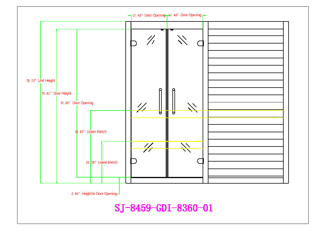Golden Designs Saunas Golden Designs 2025 Toledo 6 Person Hybrid Sauna (Indoor) Full Spectrum and Harvia Traditional Stove (GDI-8360-01)