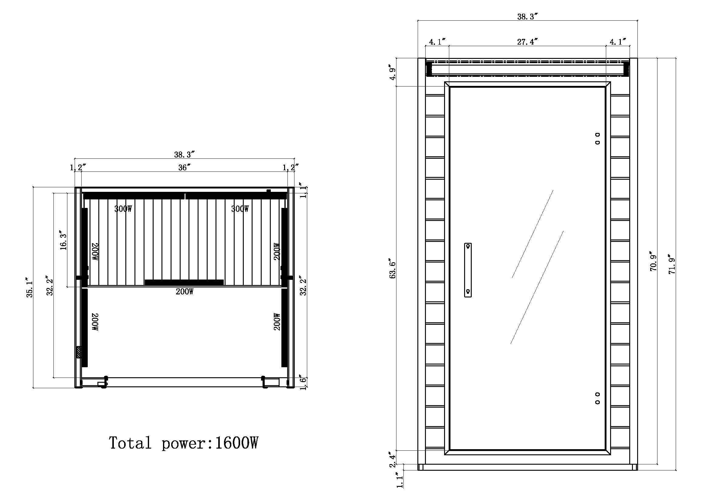 Golden Designs Saunas Golden Designs Dynamic Avila 1-2 Person Ultra Low EMF FAR IR Sauna (DYN-6103-01 Elite)