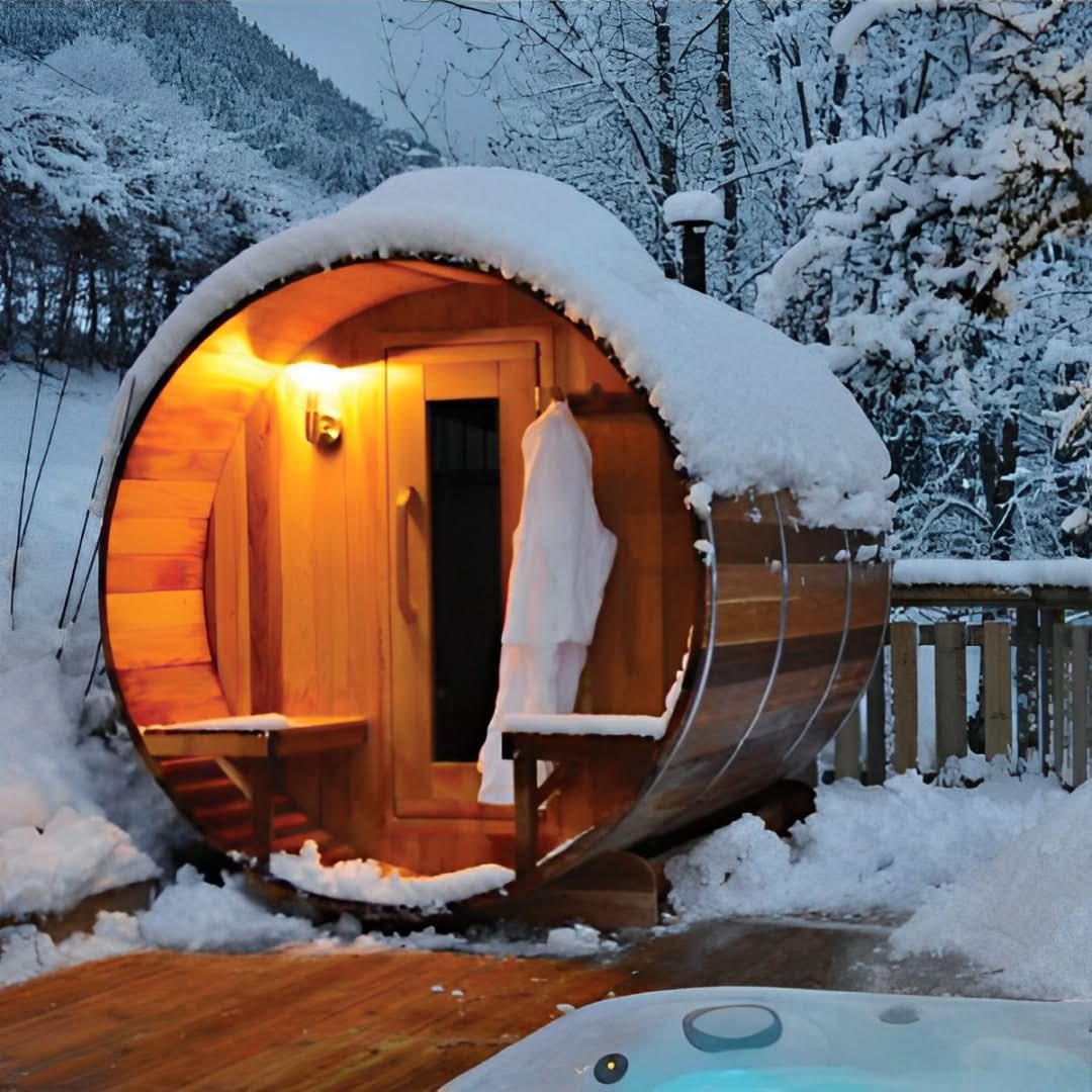 Dundalk LeisureCraft Saunas Dundalk LeisureCraft Knotty Cedar Barrel Sauna